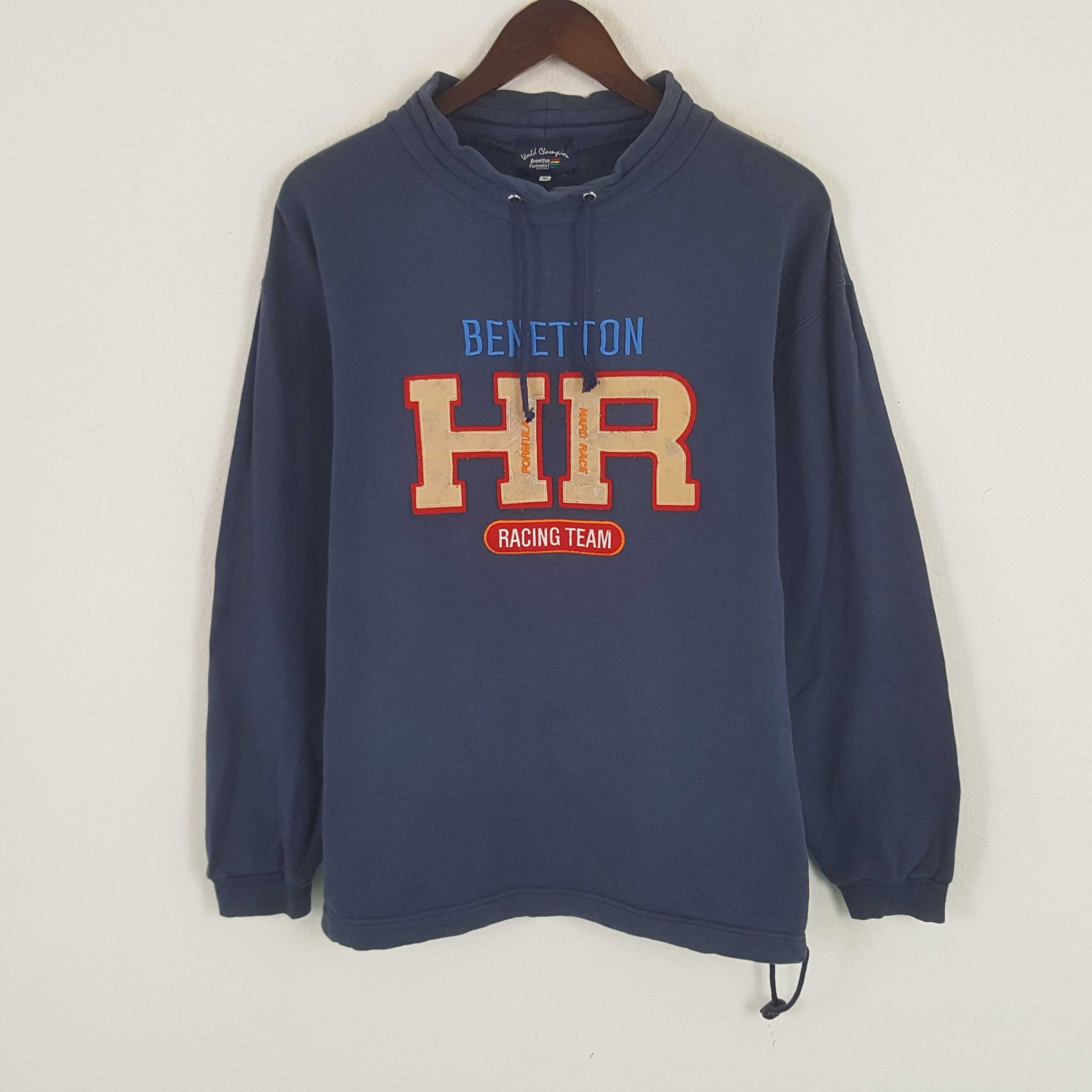 Benetton × Vintage Vintage Benetton HR Racing Team Sweatshirt Size US M / EU 48-50 / 2 - 1 Thumbnail