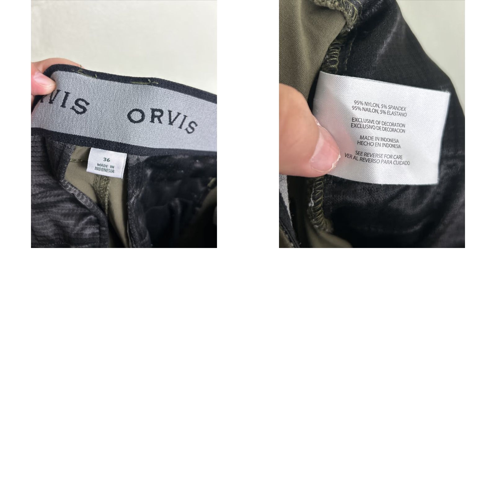 Orvis Orvis Mens Cargo Shorts Olive Green 36x9 Regular Nylon Green Cargo Mens Size 36 XD Size US 36 / EU 52 - 9 Thumbnail