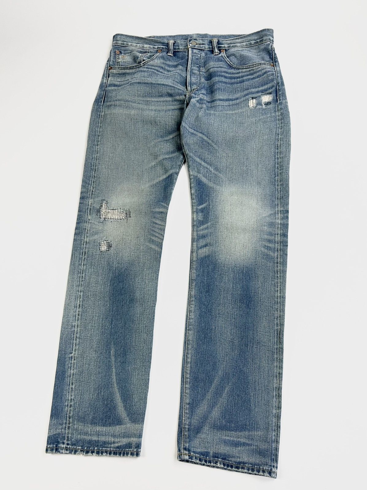 Japanese Brand Rare Ralph Lauren Double RRL Denim Pants Jeans Selvege Japan Size US 36 / EU 52 - 4 Thumbnail