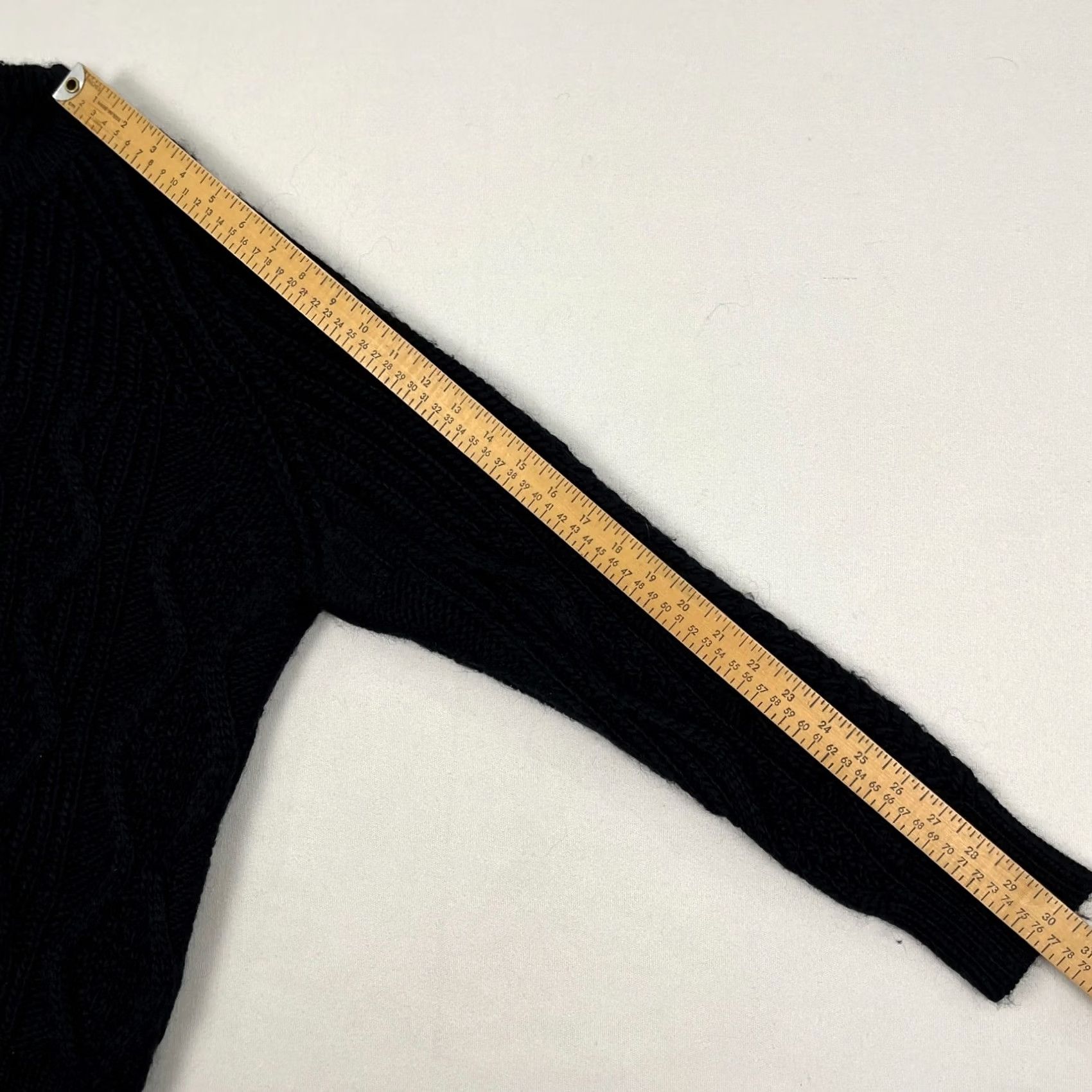 Allsaints AllSaints Tenet Crew Sweater Mens S Navy Blue Wool Alpaca Fisherman Cable Knit Size US S / EU 44-46 / 1 - 6 Thumbnail