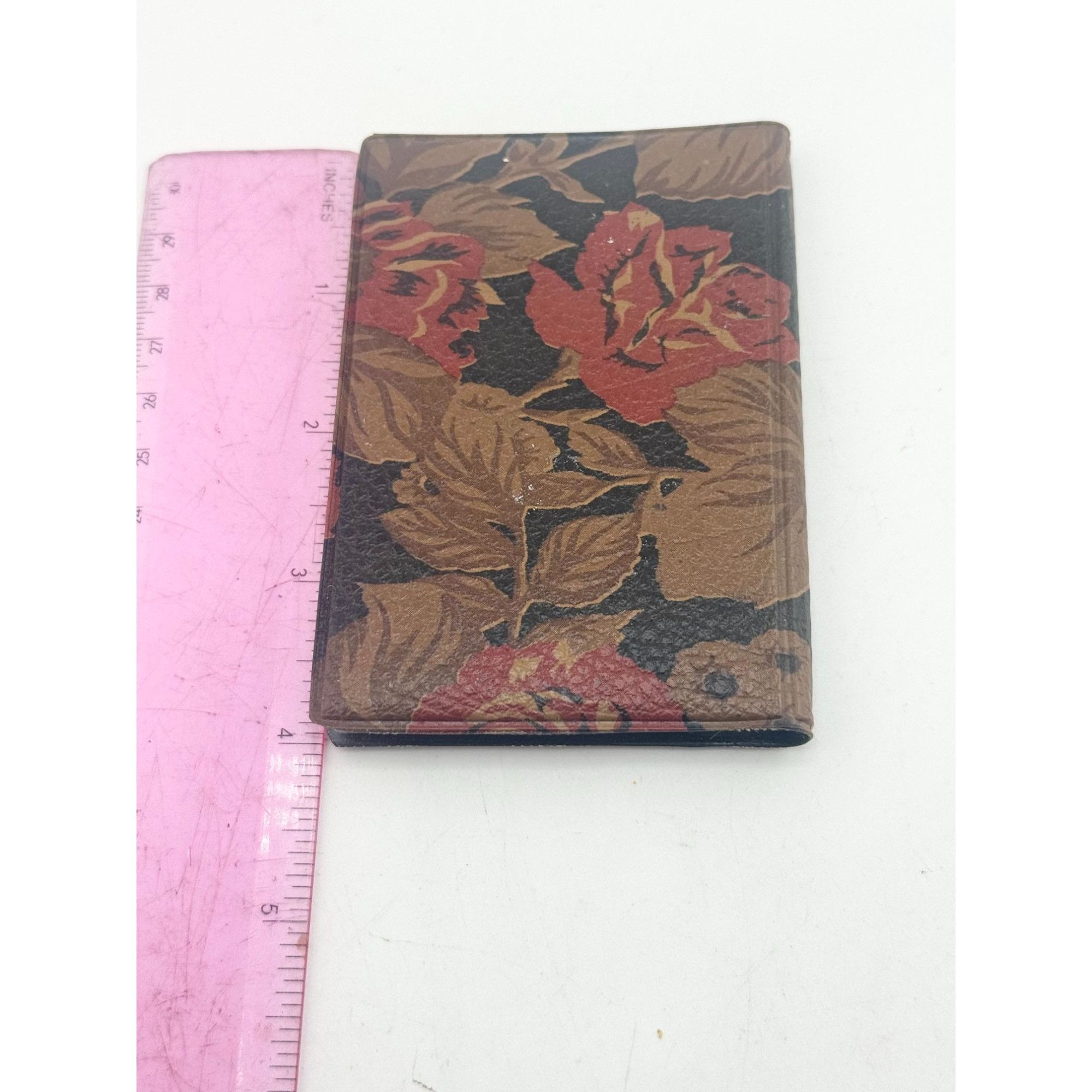 Vintage Vintage Red floral Photo Book Business Card Holder Case Size ONE SIZE - 4 Thumbnail