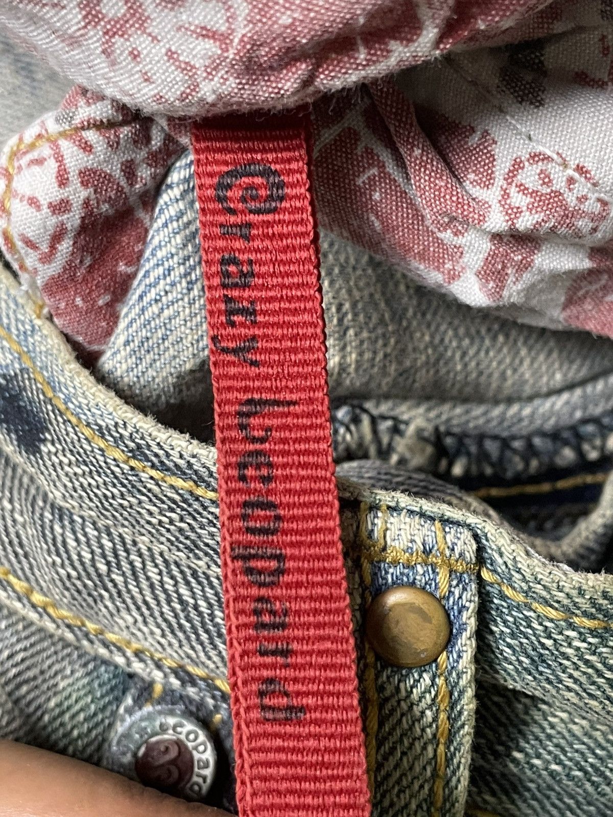 Japanese Brand × Vintage Vintage CRAZY LEOPARD Denim Shorts (95) Size US 28 / EU 44 - 12 Thumbnail
