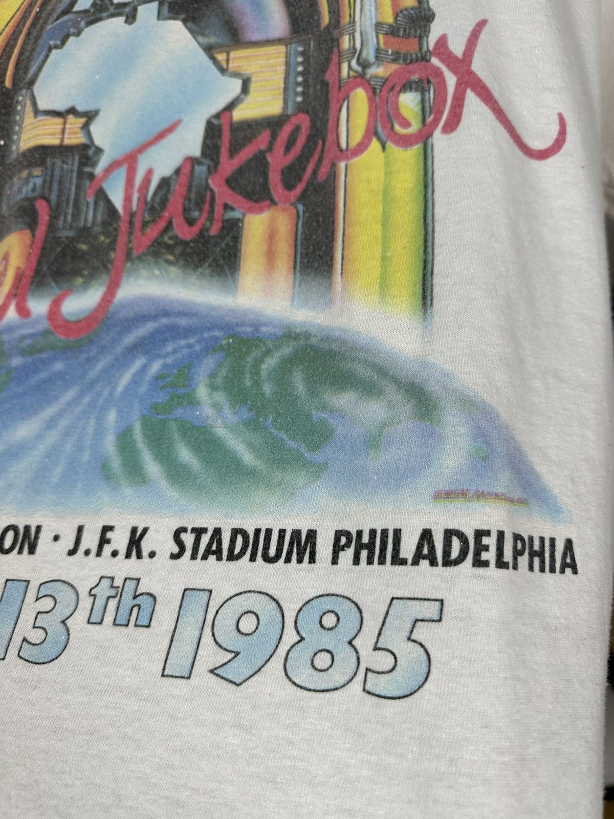 Other Live Aid 1985 The Global Jukebox T Shirt Vintage Concert L Size US L / EU 52-54 / 3 - 8 Thumbnail