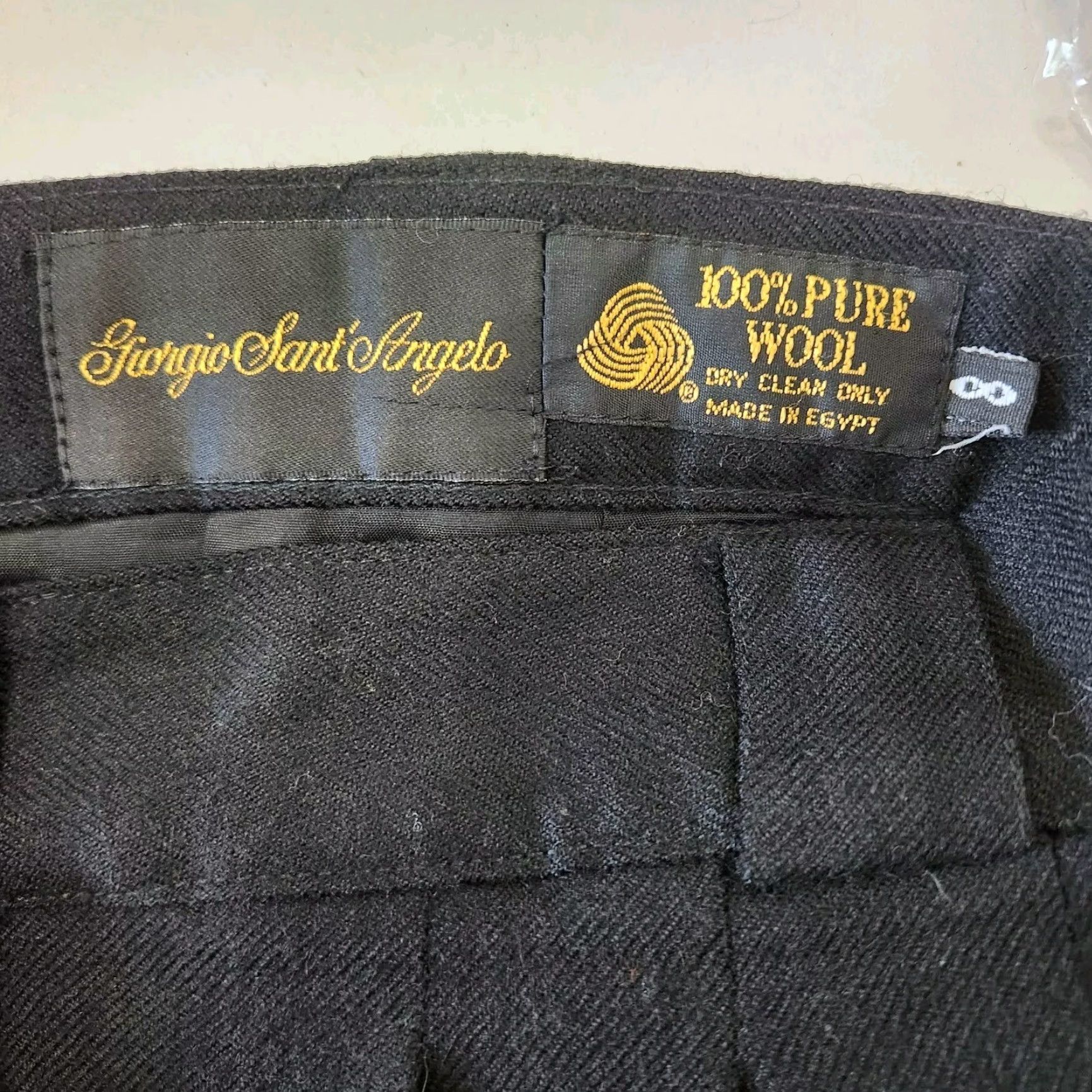 Vintage VINTAGE Giorgio Sant'Angelo Womens Skirt Black Pleated Wool with Pockets Size 8 Size 30" / US 8 / IT 44 - 7 Thumbnail