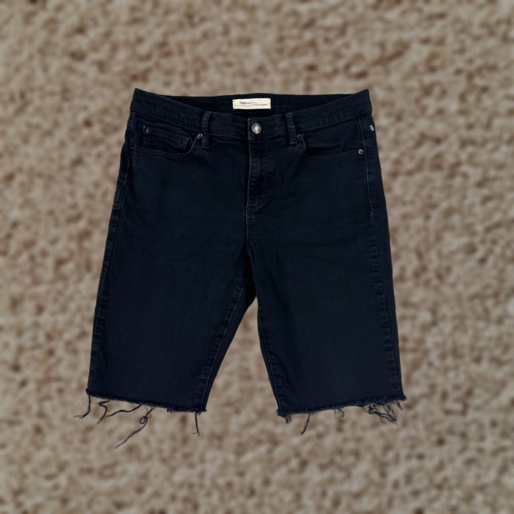 Gap Gap Shorts Womens 31 Black Denim Cutoff Cotton Blend Raw Hem Mid Rise 30x10 Shorts Womens 31 Black Denim Cut-Off Mid Rise Raw Hem Vintage No Size 24" / US 00 / IT 34 - 1 Thumbnail