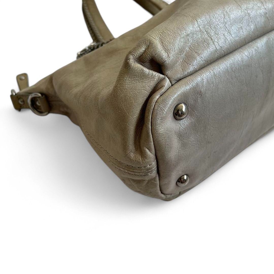 Miu Miu Miu Miu - Studded Crystal Handbag Calf Leather Gray Heart Size ONE SIZE - 11 Thumbnail