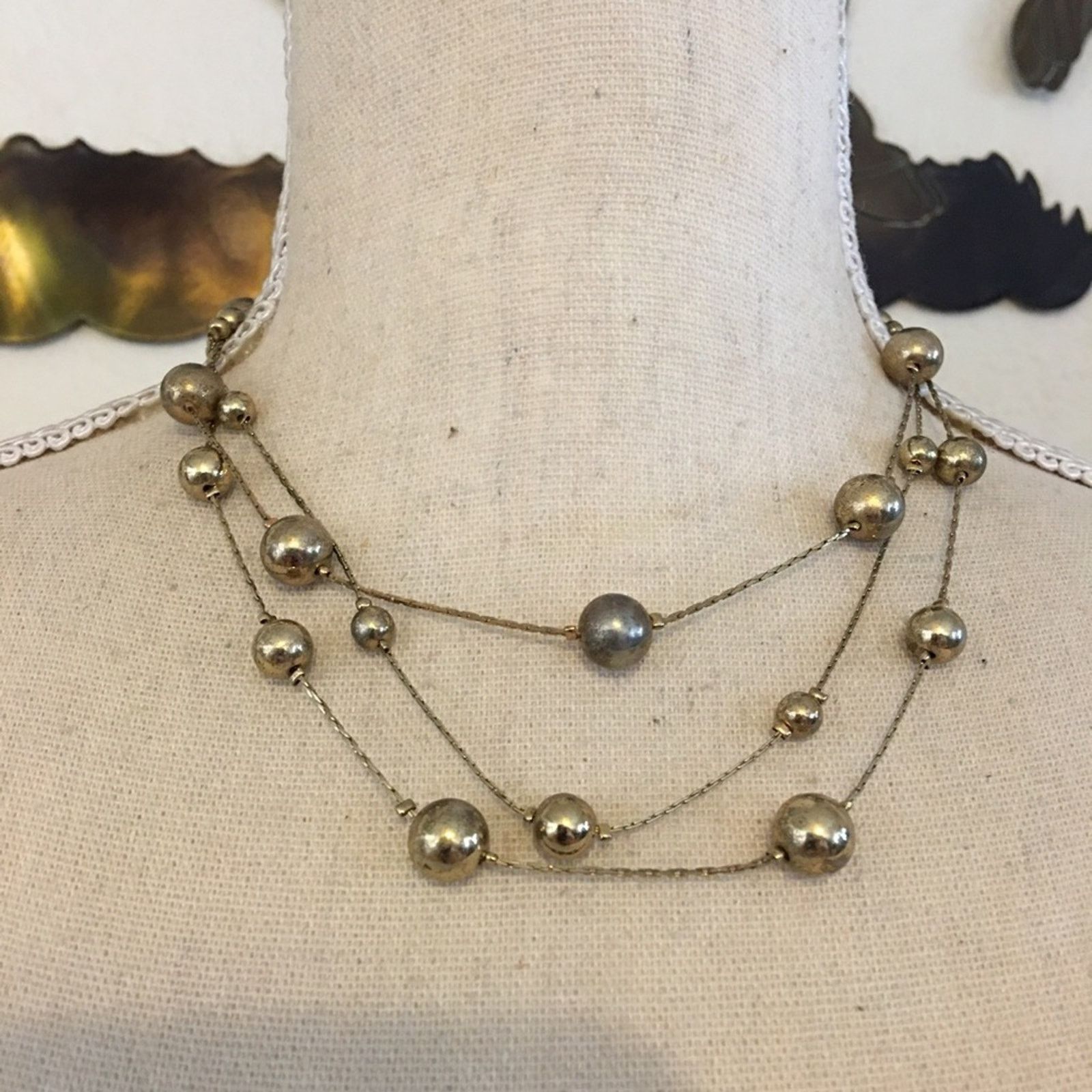 Vintage Vintage 80s Claire’s gold multi strand necklace Size ONE SIZE - 1 Thumbnail