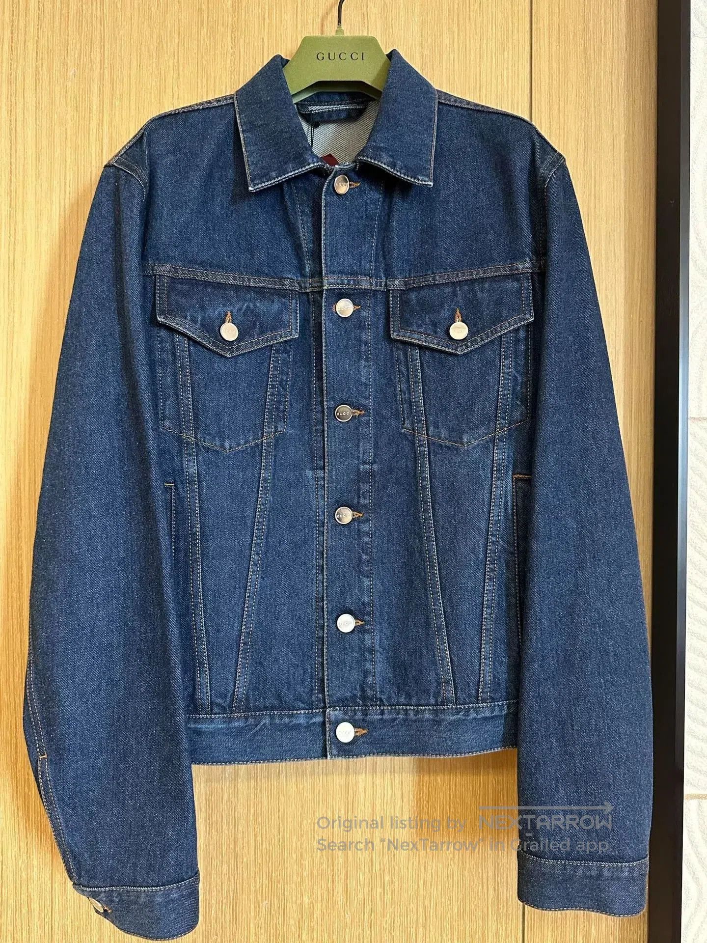 Gucci Gucci Blue Denim Jacket with Red. Size US S / EU 44-46 / 1 - 1 Thumbnail