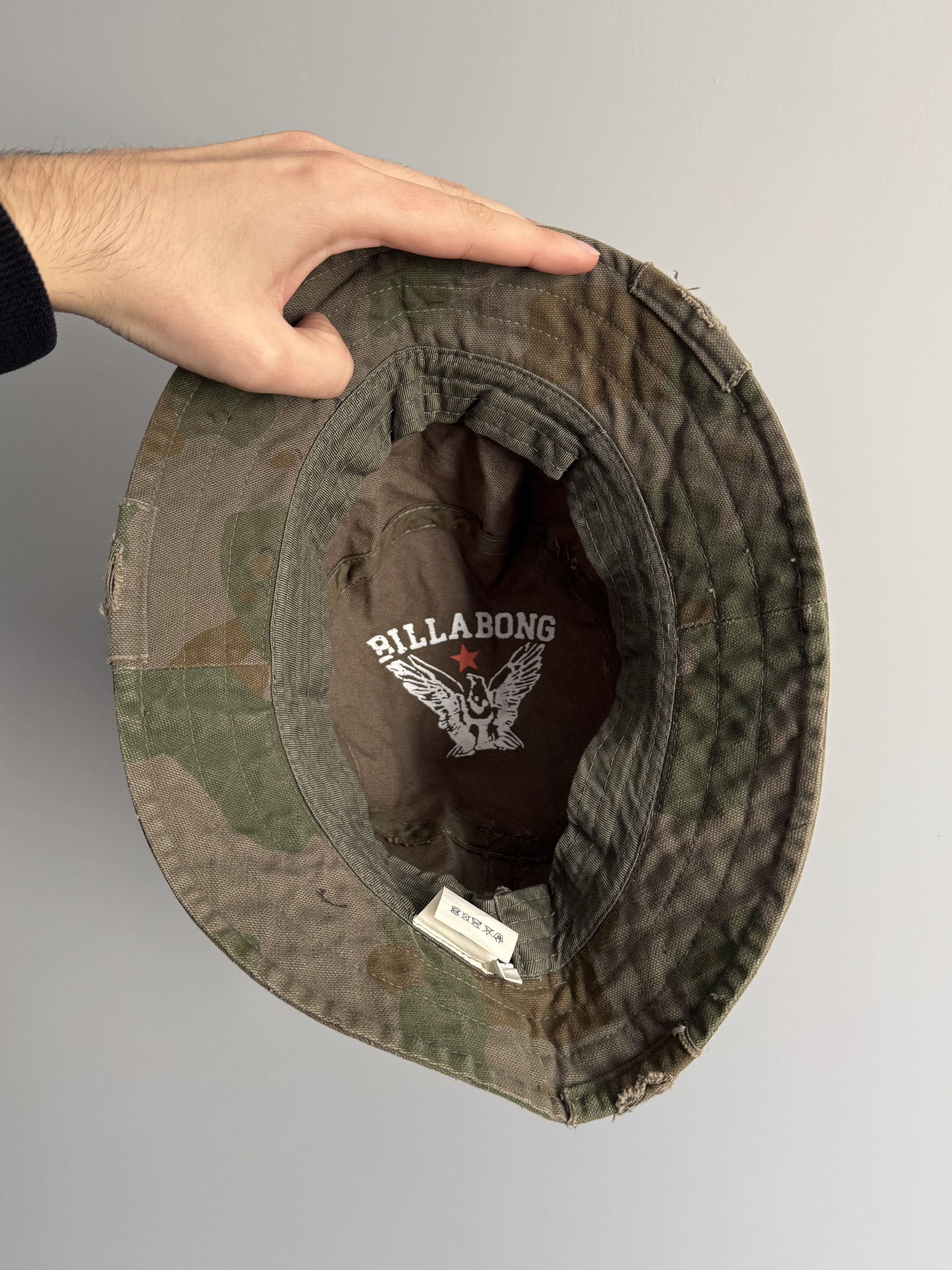 Billabong Vintage Billabong Bucket Camo Panama Hat military USA 90s Size ONE SIZE - 7 Thumbnail