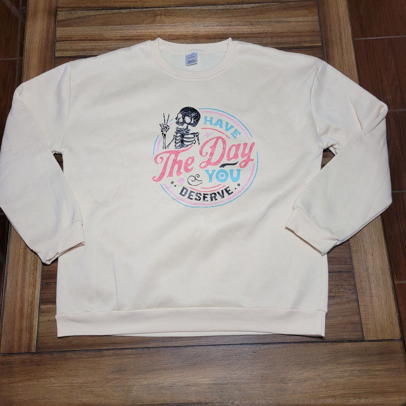 Other Lt. Yellow LS Sweatshirt "Have The Day You Deserve" - XXL Size XXL / US 16-18 / IT 52-54 - 1 Thumbnail