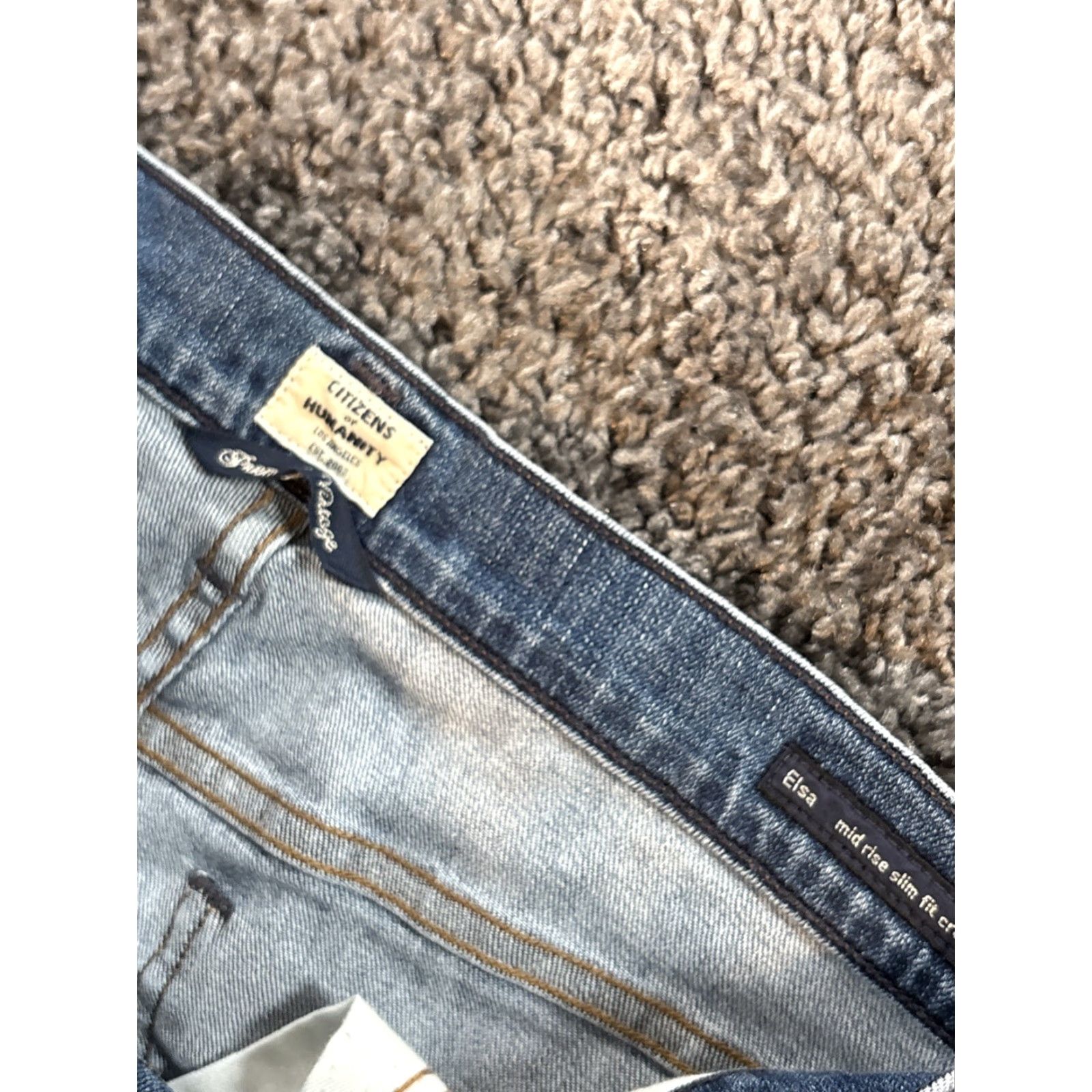 Citizens Of Humanity VINTAGE Citizens Of Humanity Elsa Jeans Women 27x24 Mid Rise Slim Crop Denim Blue Cotton Blend 5-Pocket Inseam 24 Size 27" / US 4 / IT 40 - 6 Thumbnail