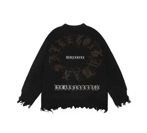 Japanese Brand × Vintage 💥Gothic Skeleton Bat Knit Distressed Sweater Size Z1 Size US M / EU 48-50 / 2 - 2 Thumbnail