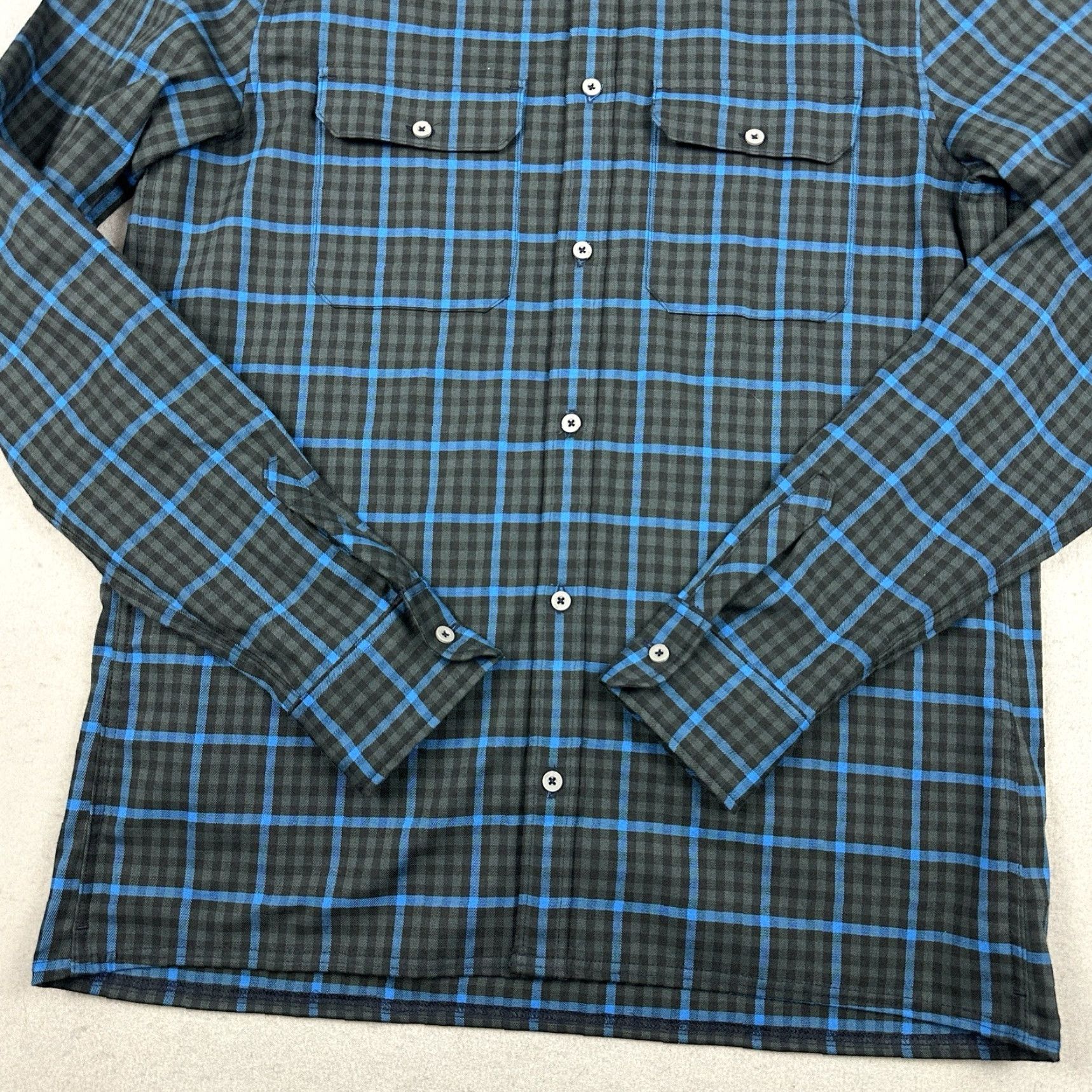 KJUS KJUS Shirt Men M Blue Plaid Long Sleeve Button-Up with Pockets, Cotton, Casual Outdoor, Regular Fit Size US M / EU 48-50 / 2 - 3 Thumbnail