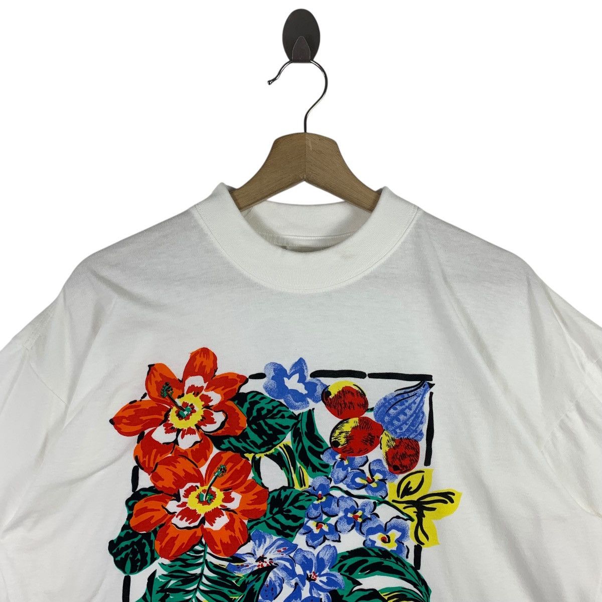 Vintage Vintage ART Flower printed tee Size US XL / EU 56 / 4 - 2 Thumbnail