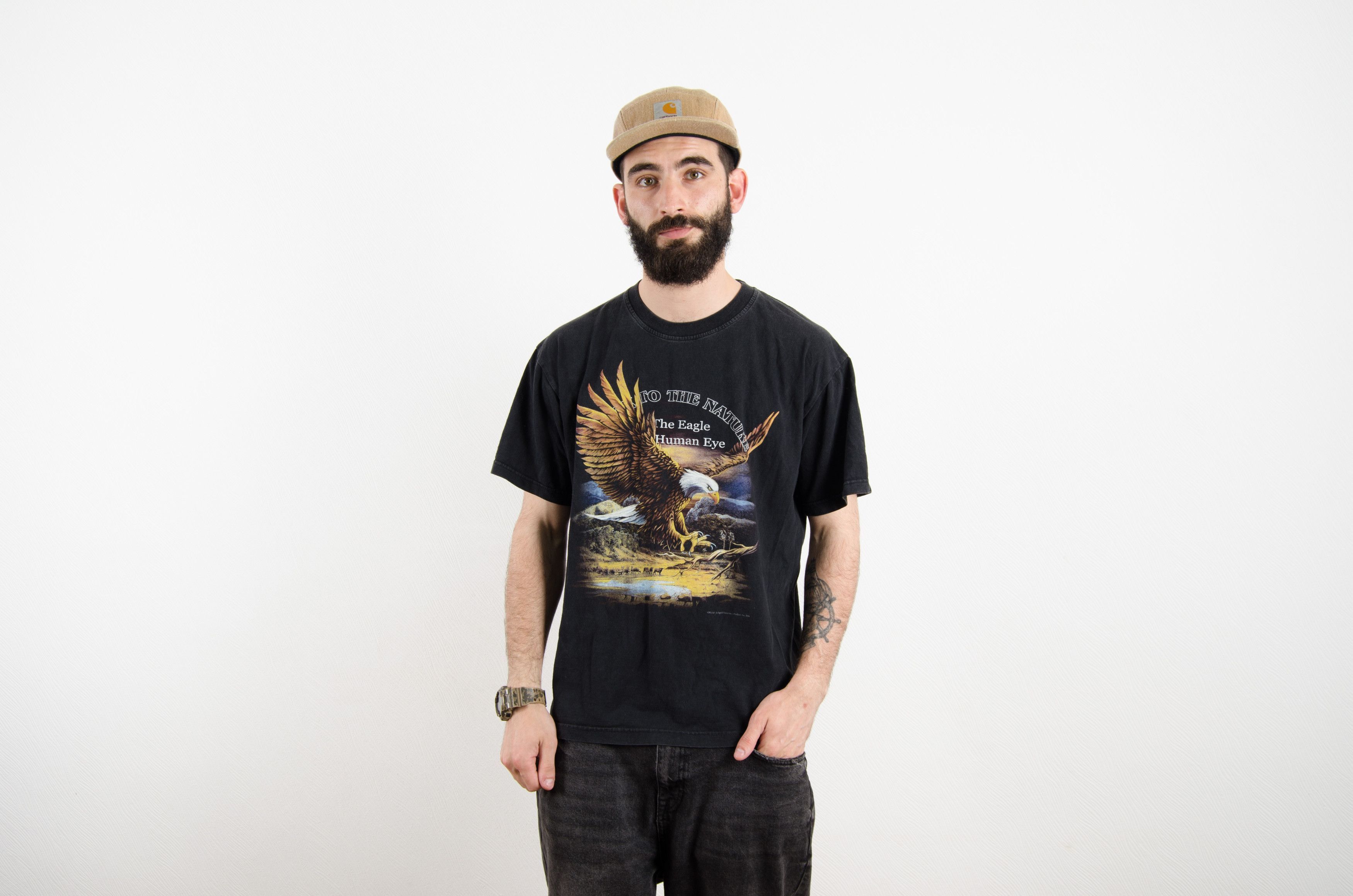 Other Vintage Joligolf American Eagle Human Eye Animal T Shirt Size US L / EU 52-54 / 3 - 1 Thumbnail