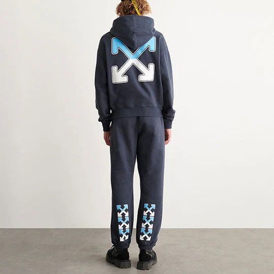 Off-White o1gr1nt1124 Between Arrow Over Hoodie in Navy Size US XS / EU 42 / 0 - 3 Thumbnail