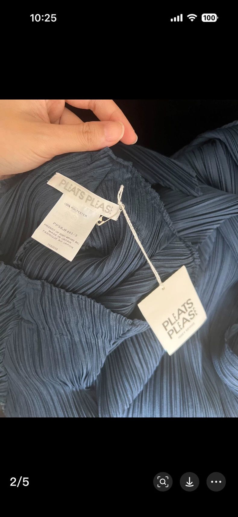 Issey Miyake issey miyake size:3 Navy blue kelp pants Size 42" / US 20 - 2 Thumbnail