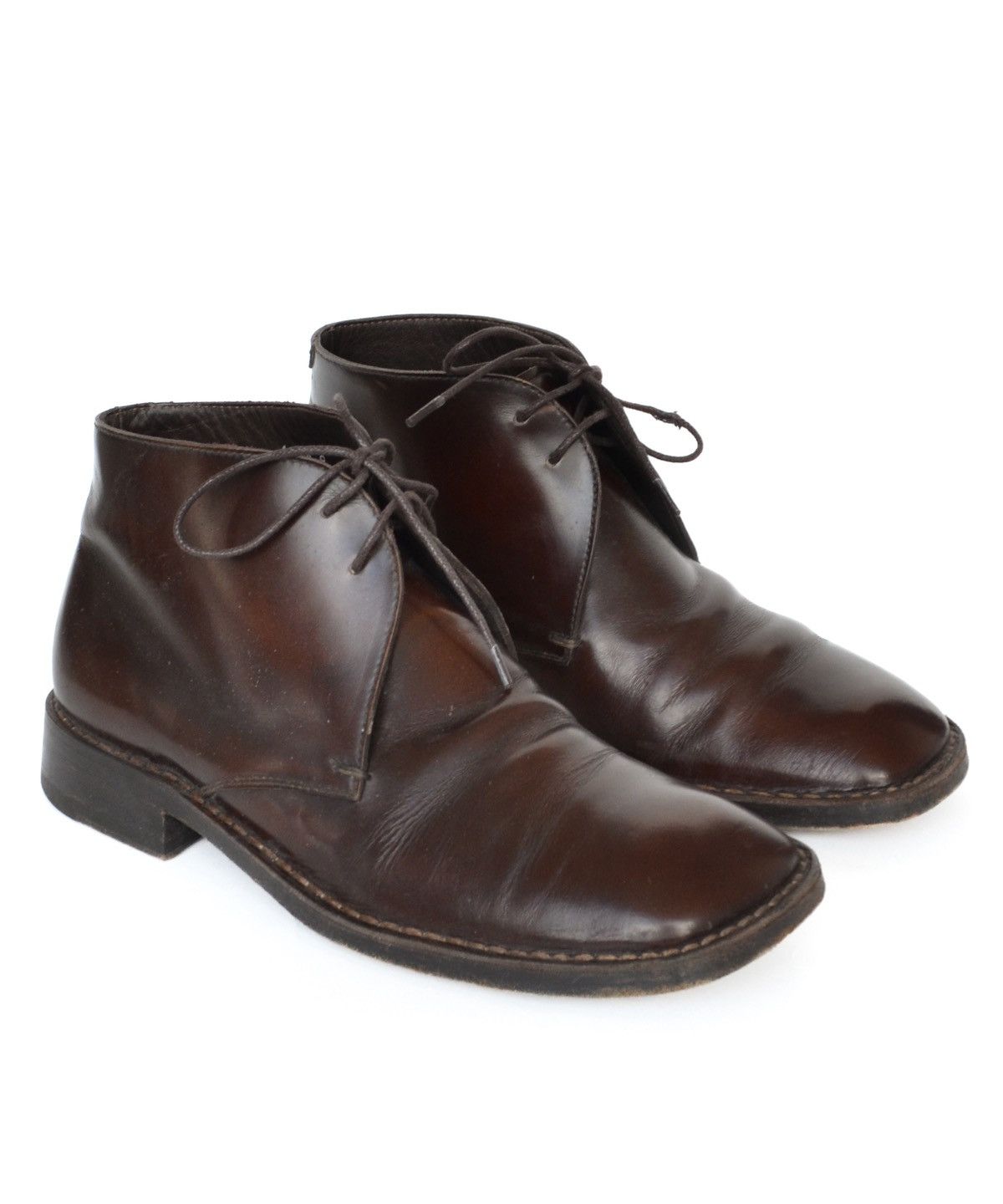 Prada PRADA Boots Desert Leather Shoes Vintage Lace Up Brown Size US 8 / EU 41 - 3 Thumbnail