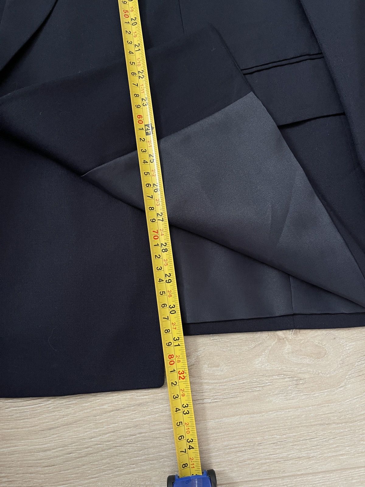 Vintage Vintage double-breasted blazer classic jacket black baccante Size 40R - 12 Thumbnail