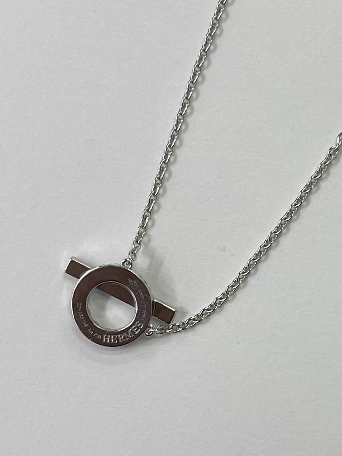 Hermes Hermes 18k WG Diamond Finesse Q Necklace Size ONE SIZE - 4 Thumbnail