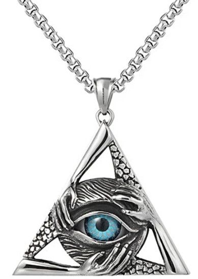 Jewelry Eye Hands Necklace Punk Chain Size ONE SIZE - 4 Thumbnail