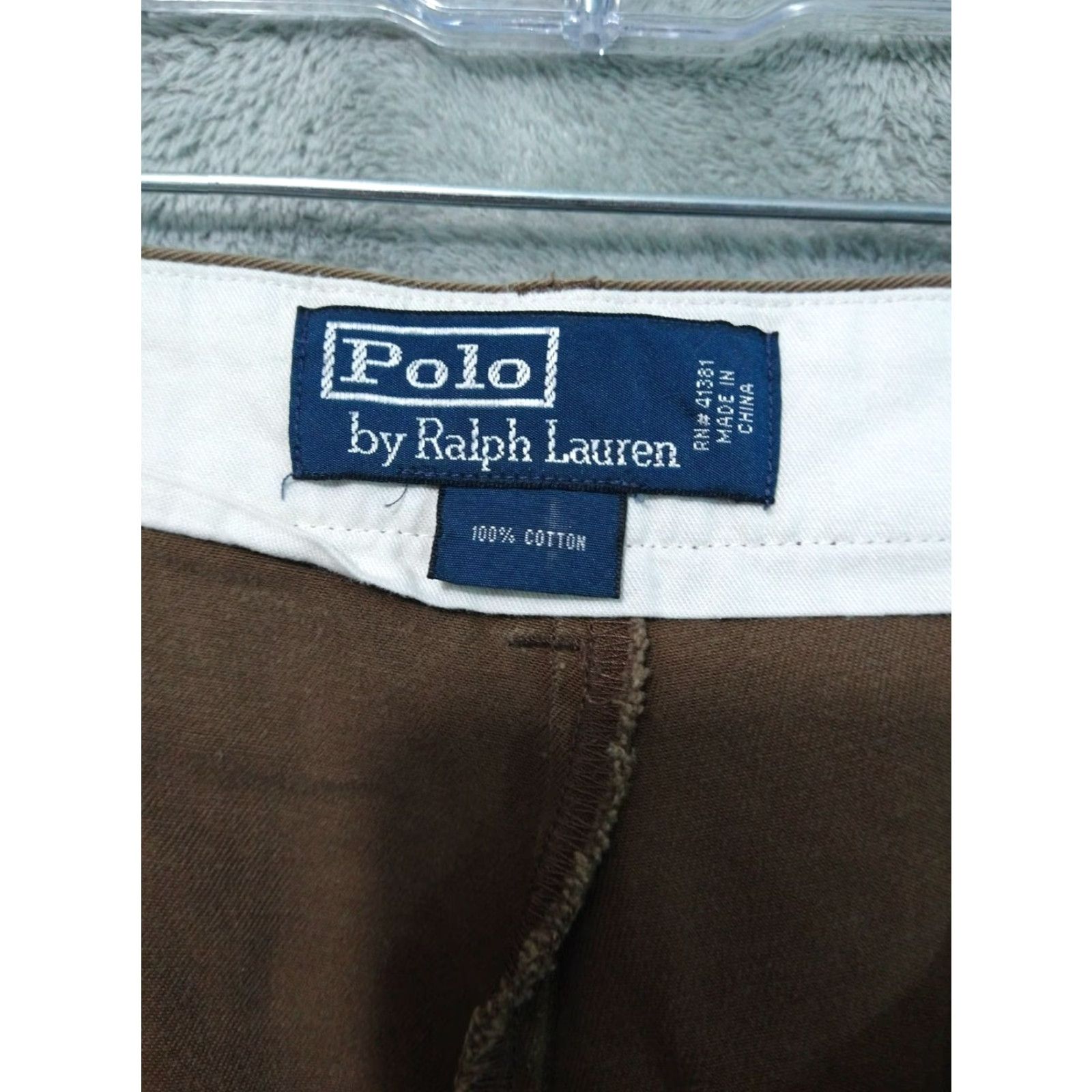 Polo Ralph Lauren Polo Ralph Lauren Chino Pants Men 40x30 Brown Flat Front Mid Rise Cotton Casual Size US L / EU 52-54 / 3 - 7 Thumbnail