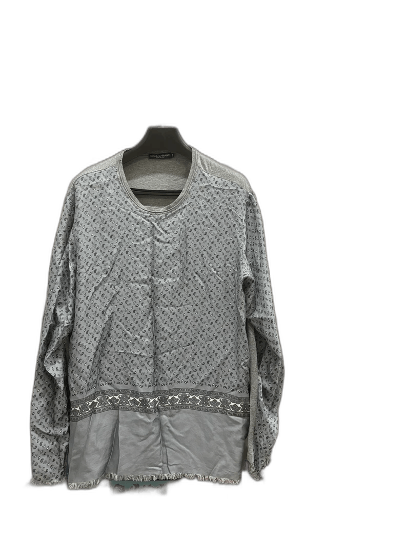 Dolce Gabbana Long Sleeve Silk T-shirt