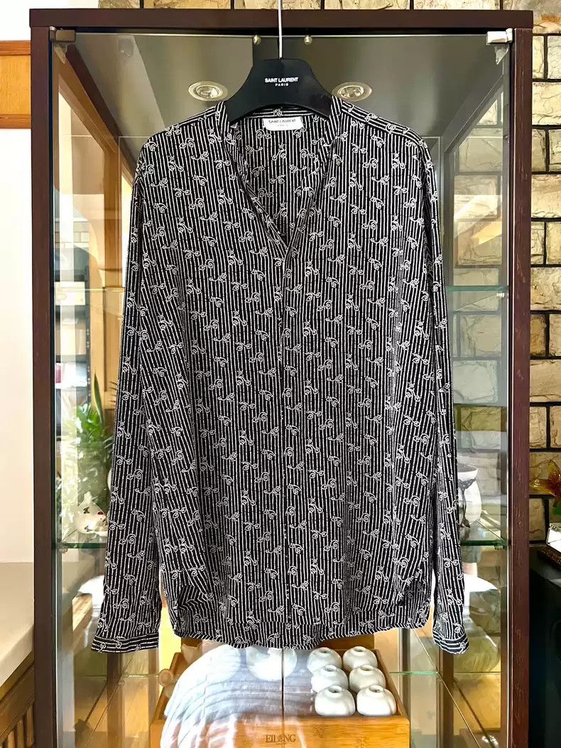 トップス Saint Laulent paisley shirt トップス Saint Laulent paisley shirt shirt in paisley wool | Saint