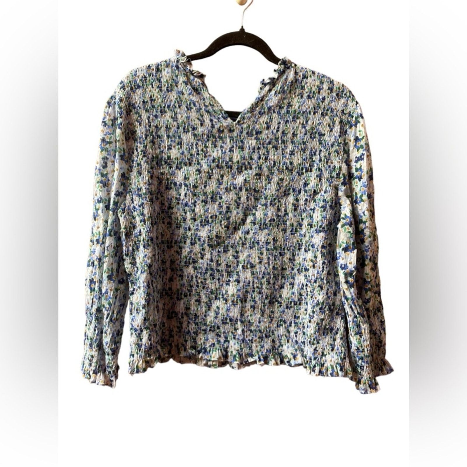 Veronica Beard Veronica Beard Kali Smocked Top Size:14 Size XL / US 12-14 / IT 48-50 - 5 Thumbnail