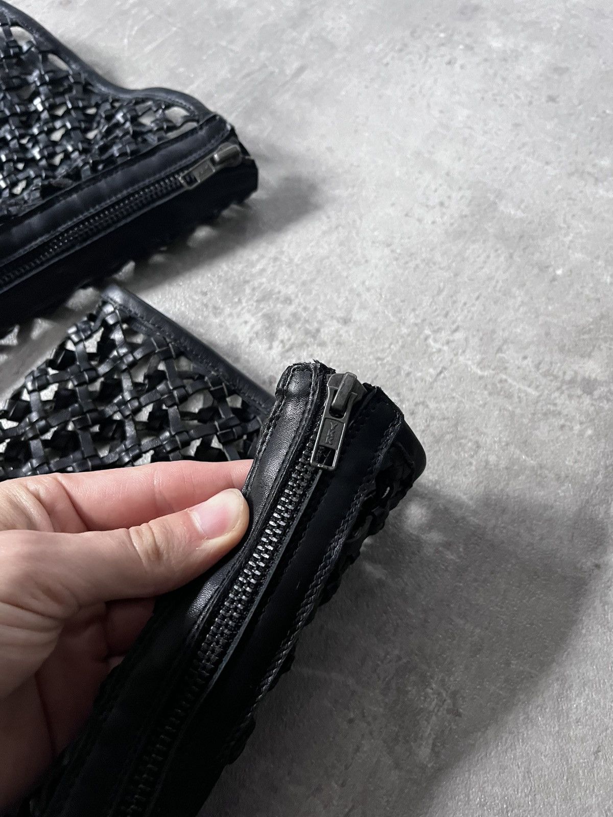 Ann Demeulemeester Ann Demeulemeester F/W 2019 Leather Net Boots Size US 10 / IT 40 - 5 Thumbnail