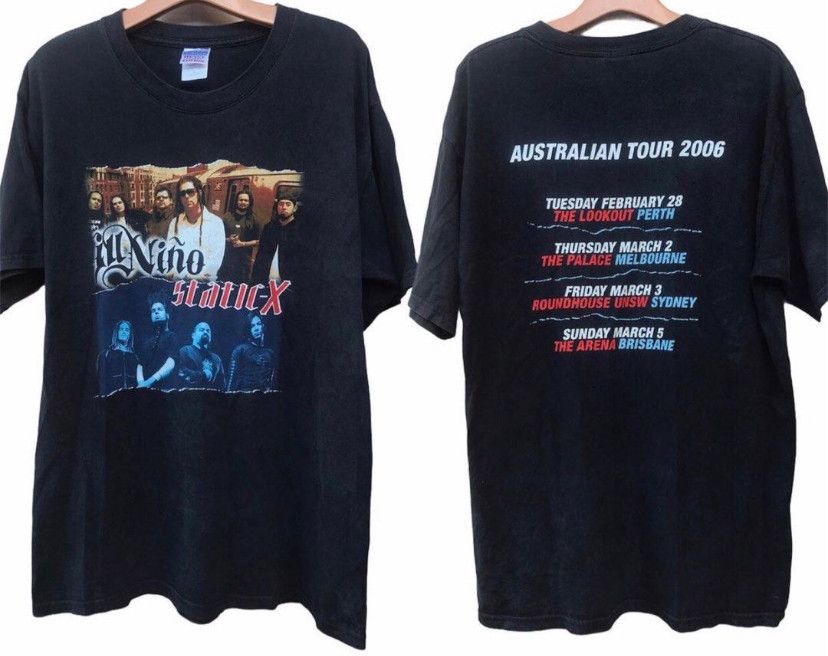 Band Tees × Vintage 2006 Ill Niño and Static-X Rock Band Tour Shirt Size US L / EU 52-54 / 3 - 1 Thumbnail