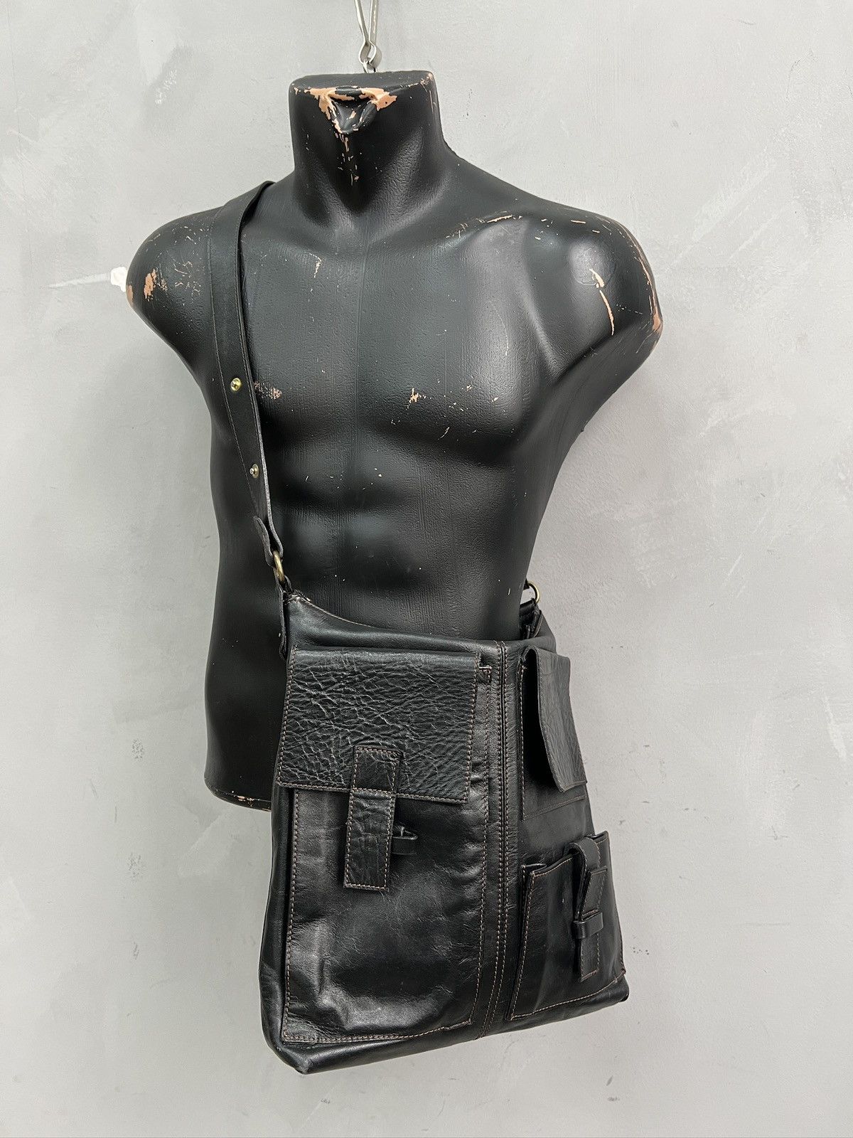KMRii Japanese Apocalypse Vkei Custom Mini Leather Sling Bag | Grailed