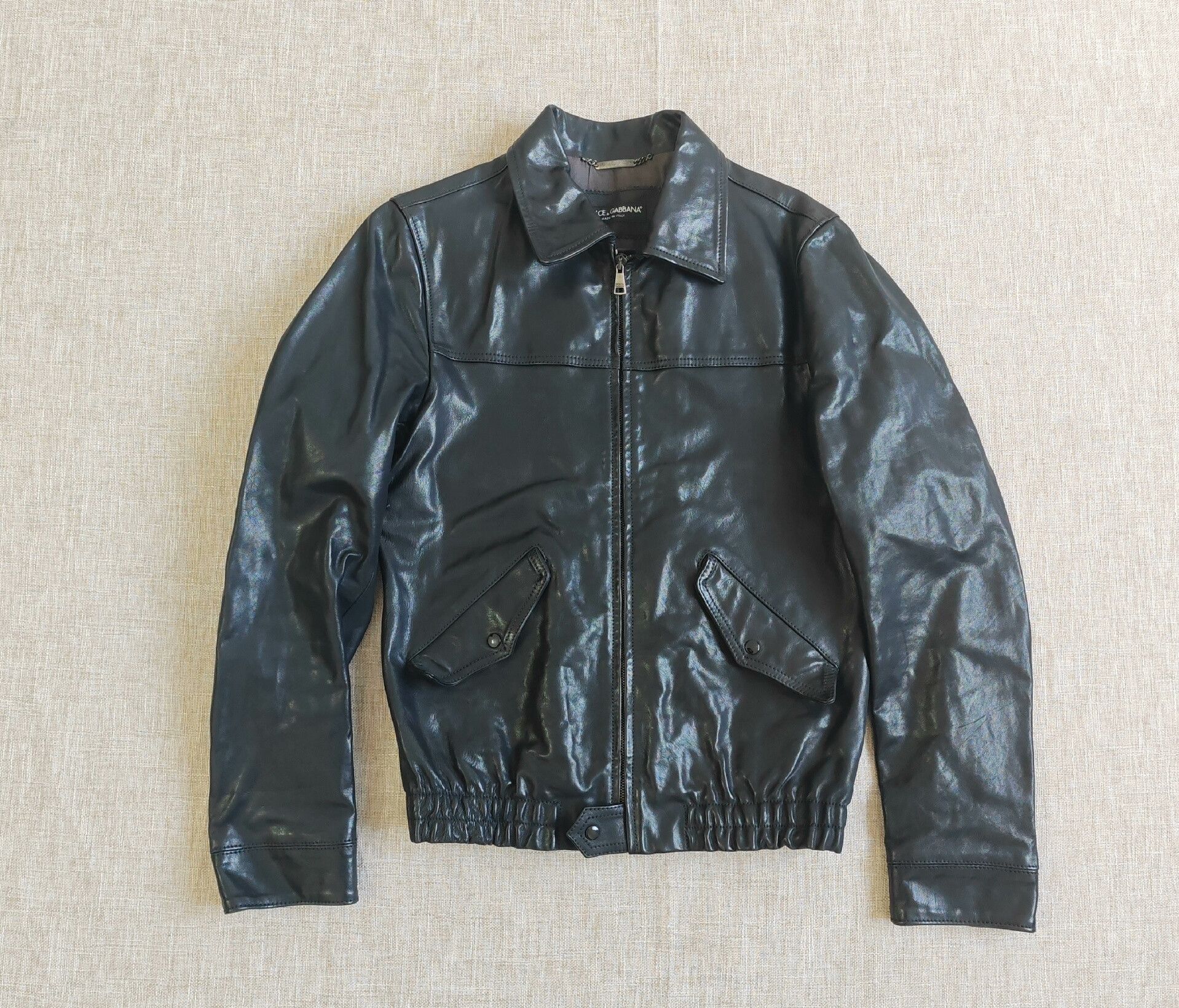 Dolce & Gabbana Dolce&Gabbana Men's Leather Jacket Size US S / EU 44-46 / 1 - 1 Thumbnail