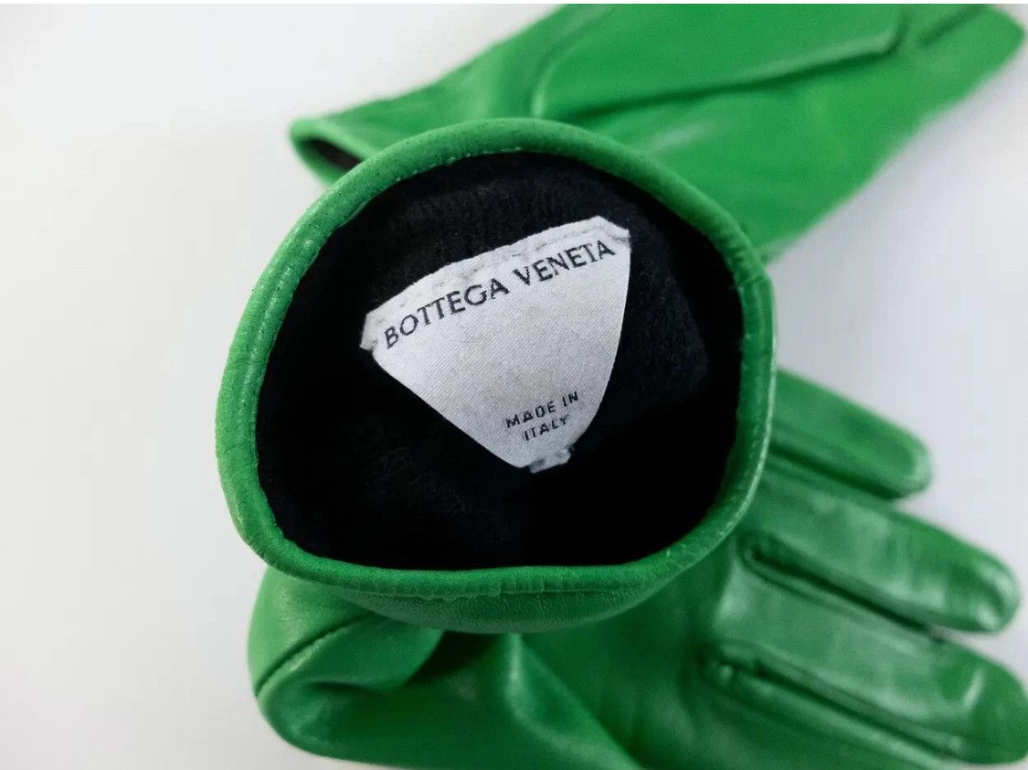 Bottega Veneta BOTTEGA VENETA green intrecciato leather gloves Size 8 Size ONE SIZE - 6 Thumbnail