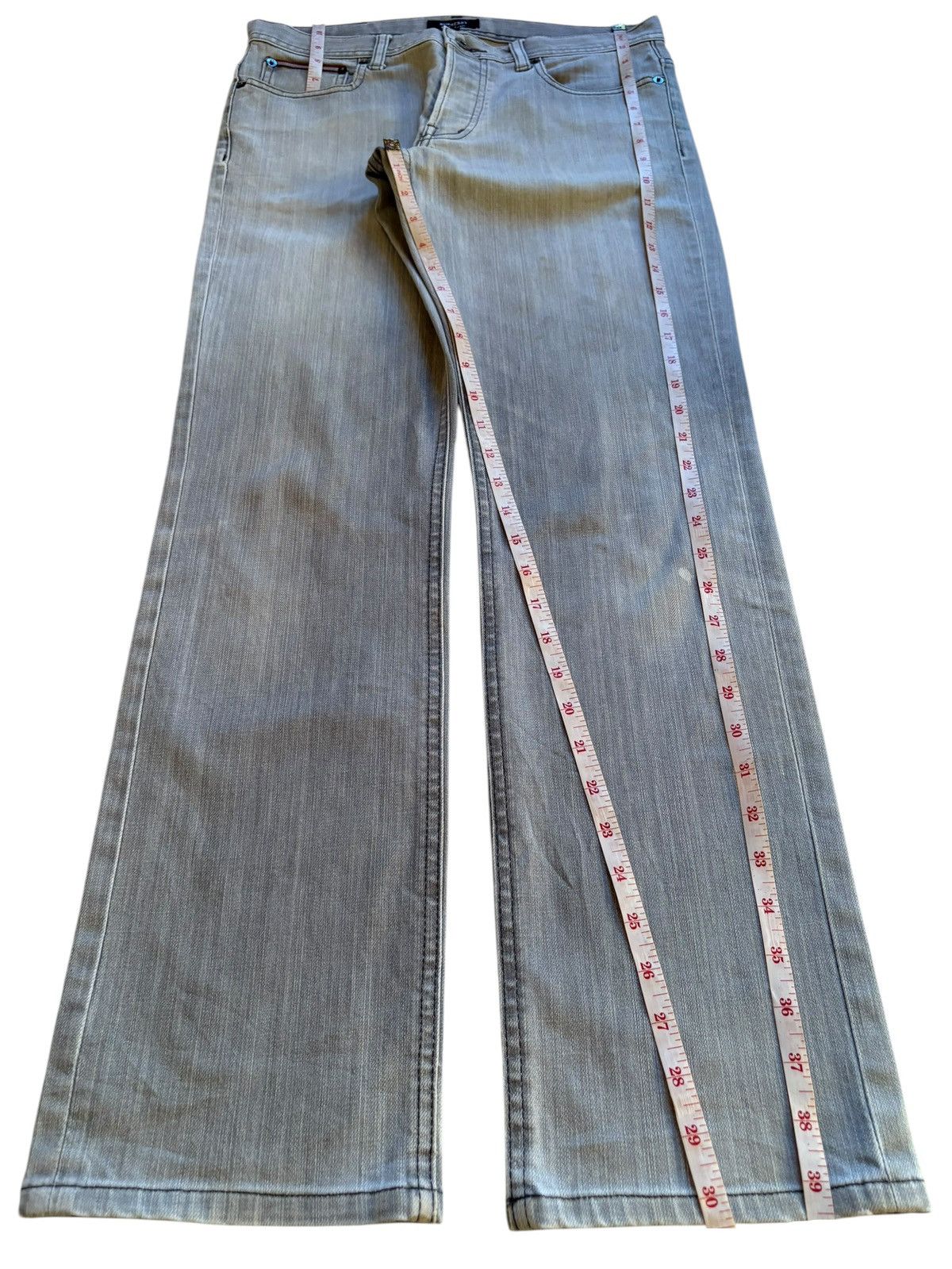 Burberry Vintage Burberry Distressed Grey Jeans Size US 31 - 14 Thumbnail