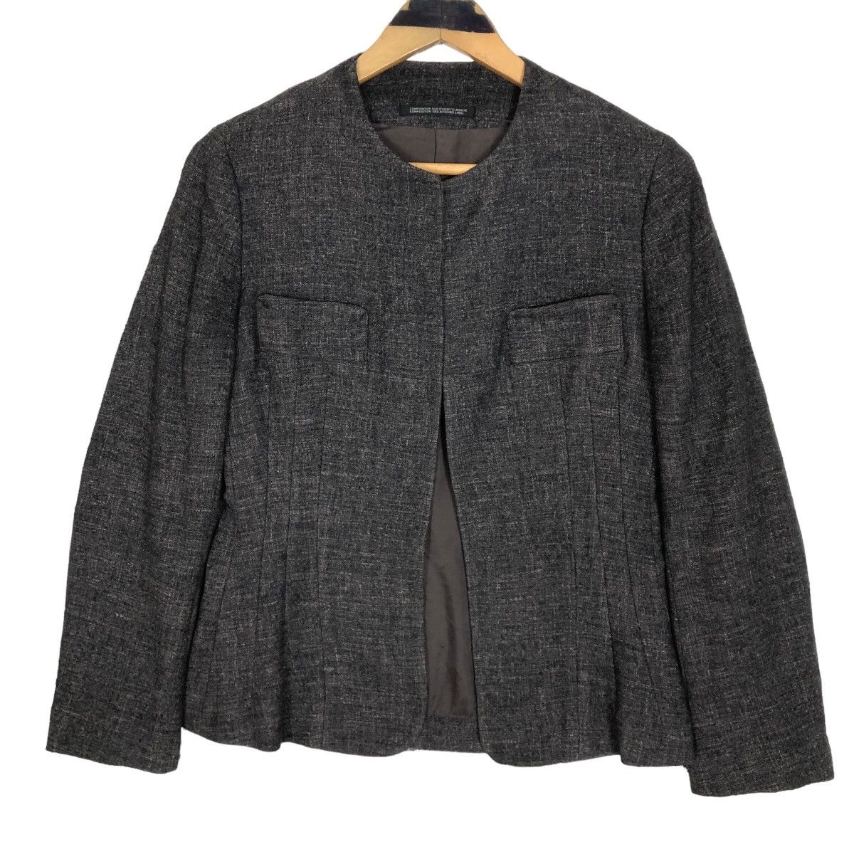 Yohji Yamamoto Vintage Yohji Yamamoto Femme 1998 A/W Cutaway Wool Jacket Size XS / US 0-2 / IT 36-38 - 1 Thumbnail