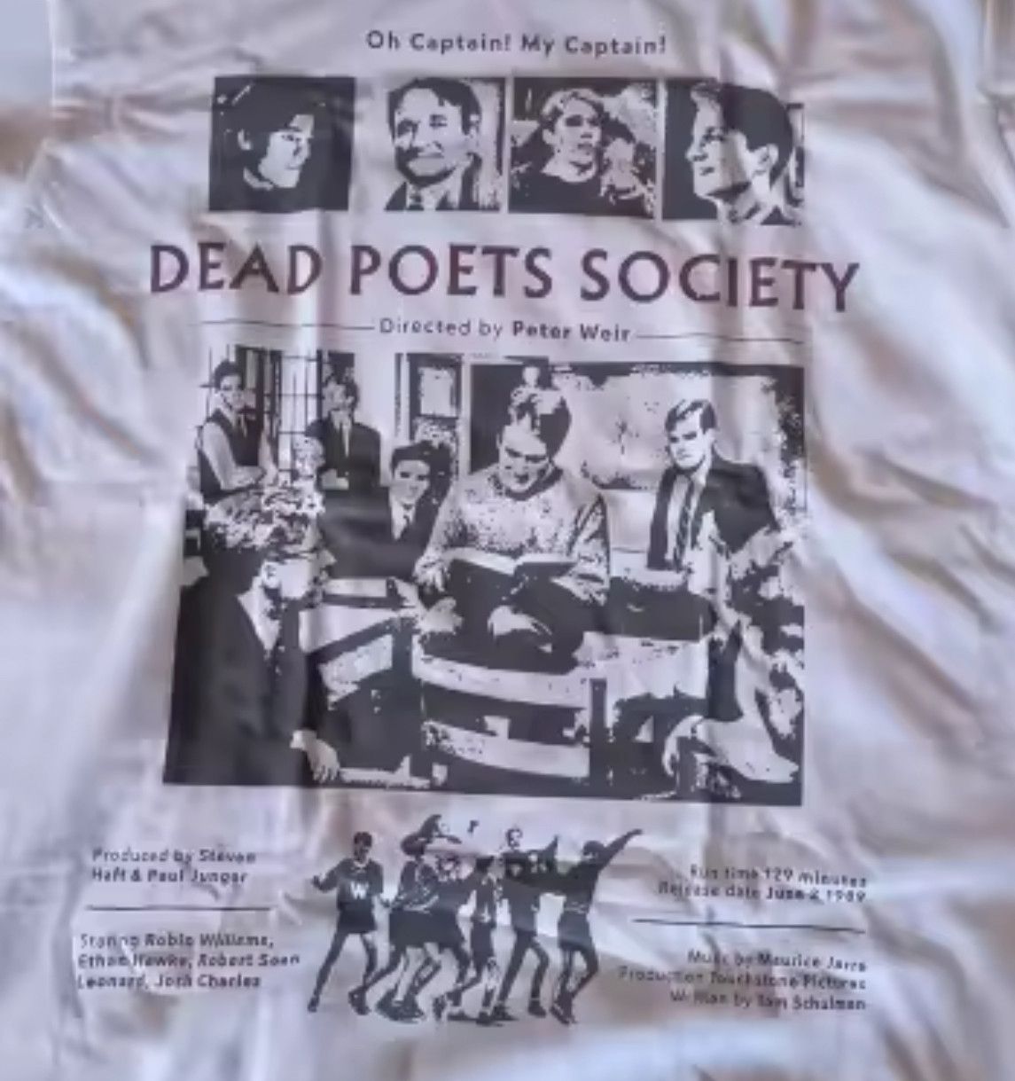 Other Street Vintage Retro Dead Poets Cotton White T-Shirt Size US M / EU 48-50 / 2 - 3 Thumbnail