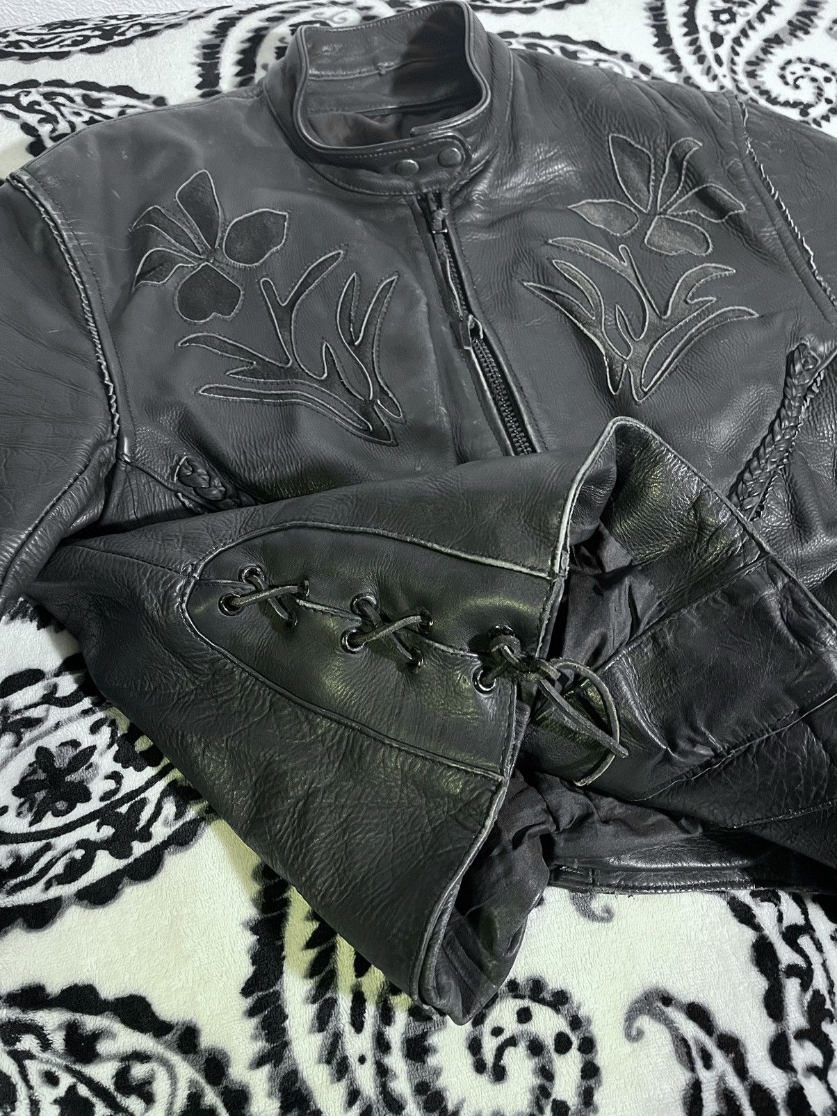 Vintage Floral Motorcycle Jacket Size US M / EU 48-50 / 2 - 5 Thumbnail
