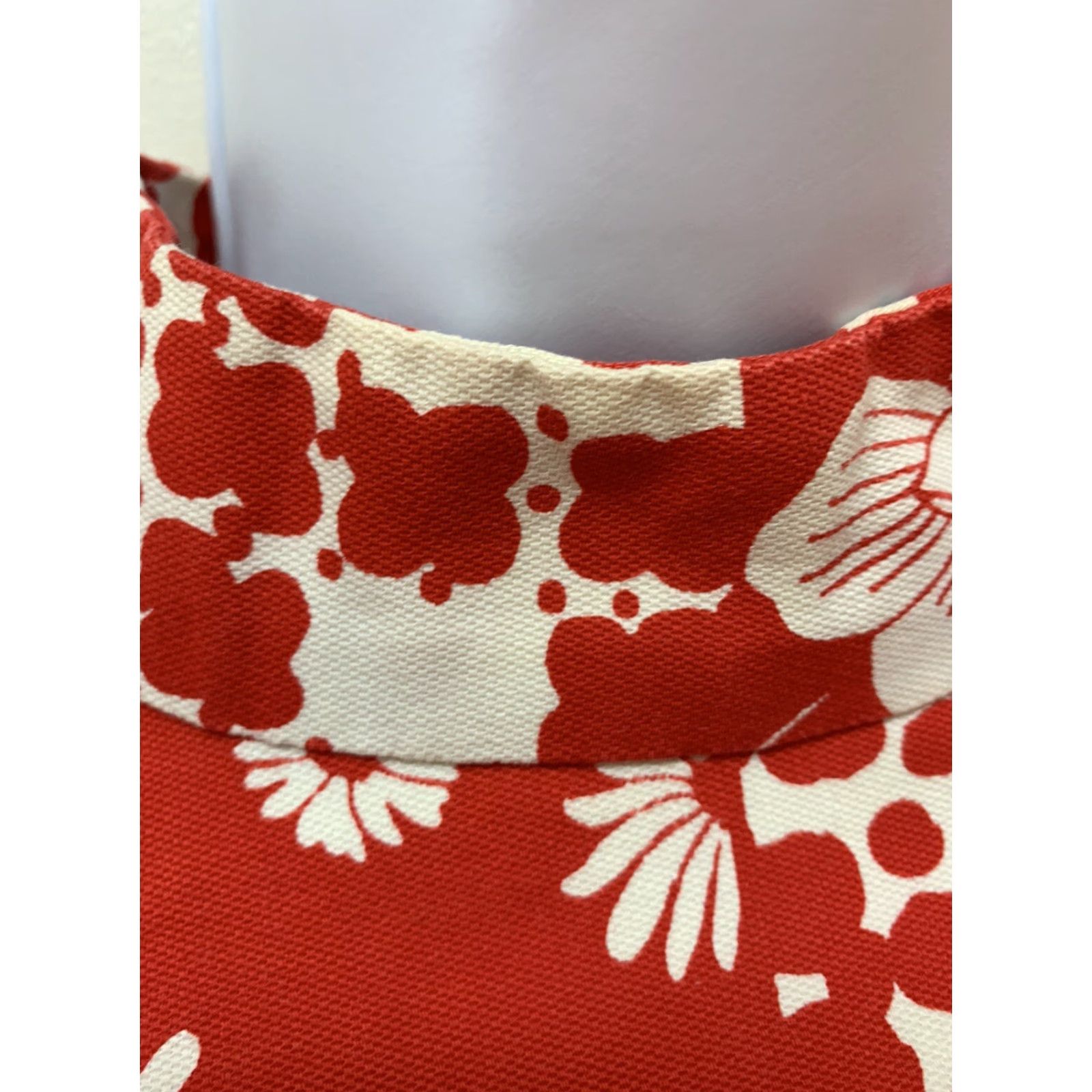 Vintage VINTAGE 1960s Caftan Dress Patchwork Floral Kimono Sleeve Zipper Metal Red M Womens/Adult Medium Size M / US 6-8 / IT 42-44 - 4 Thumbnail