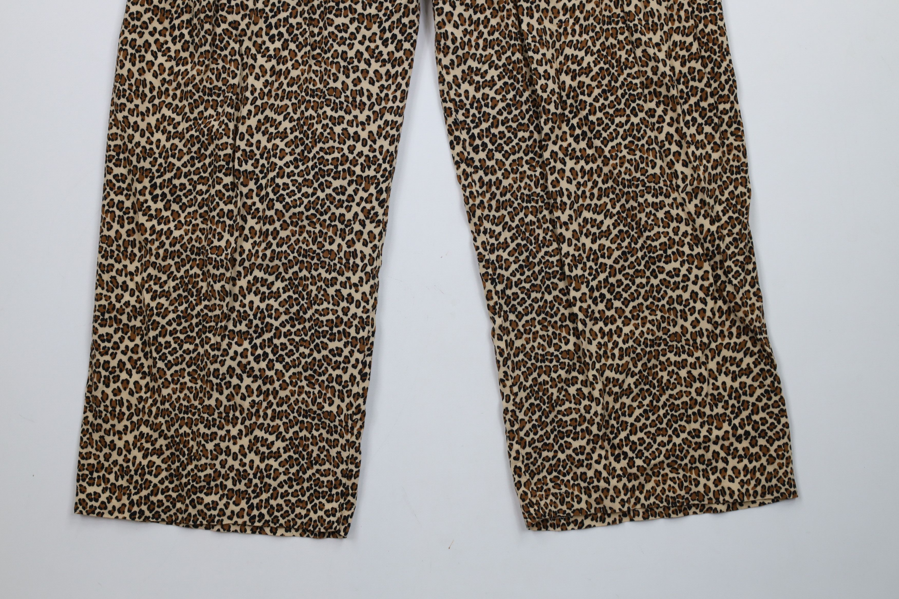 Vintage Vintage 90s Streetwear Print Rayon Wide Leg Lounge Pants USA Size 28" / US 6 / IT 42 - 11 Thumbnail