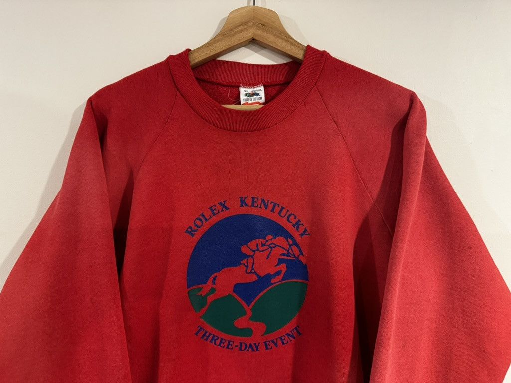 Rolex Vintage 80s ROLEX Kentucky Derby Crewneck Sweater Size US XL / EU 56 / 4 - 2 Thumbnail