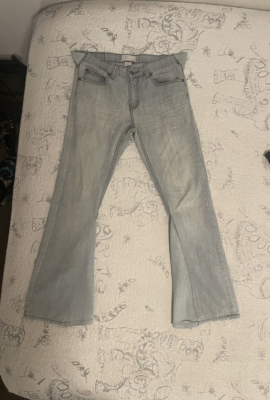 Japanese Brand × Vintage Custom flared light grey denim Size US 30 / EU 46 - 1 Thumbnail