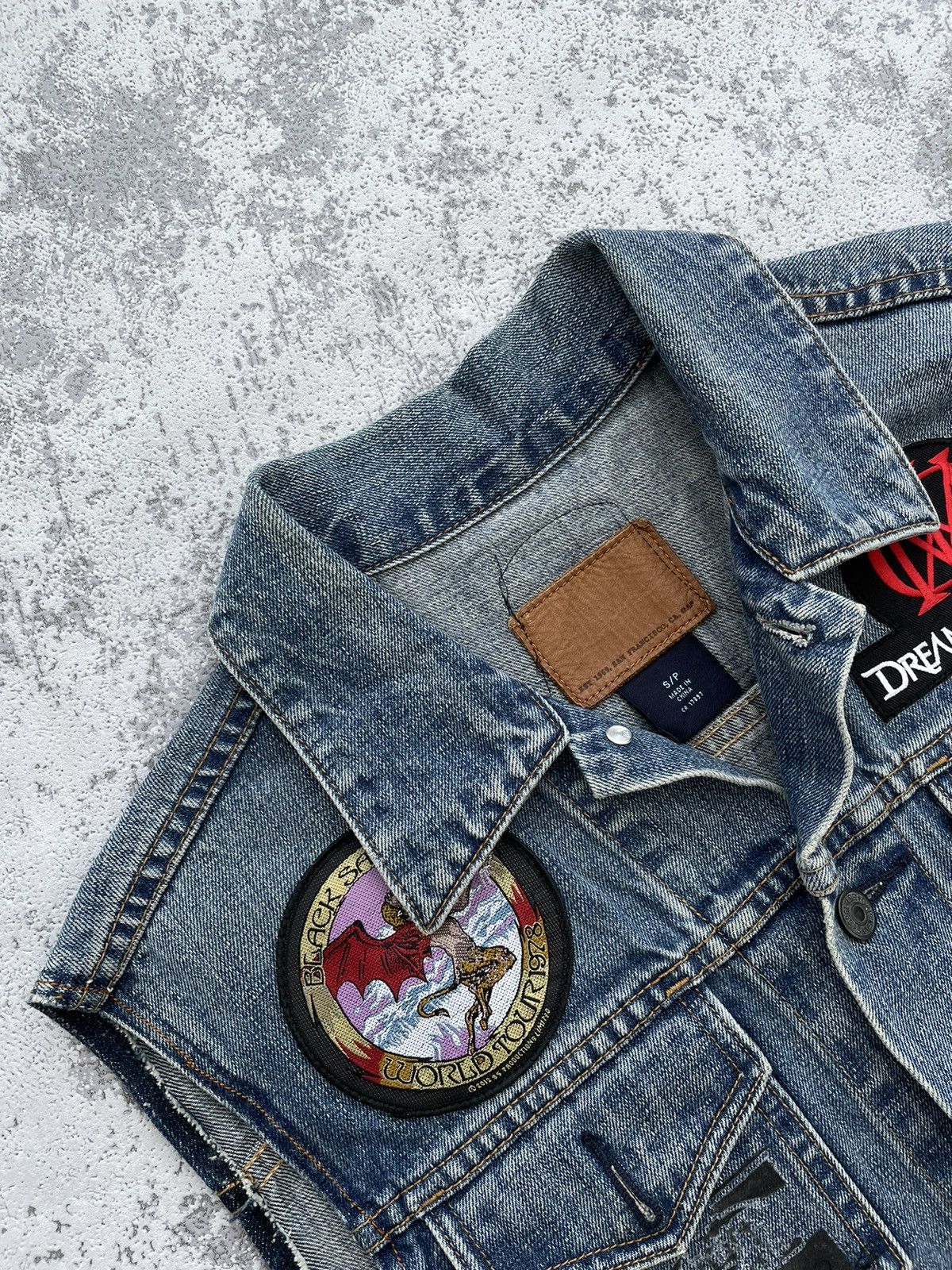 Band Tees × Gap × Vintage Vintage Custom Rock Band GAP Denim Vest Size US S / EU 44-46 / 1 - 6 Thumbnail