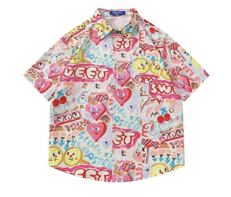 Other Graffiti Button Up Short Sleeve Shirt Size US M / EU 48-50 / 2 - 6 Thumbnail