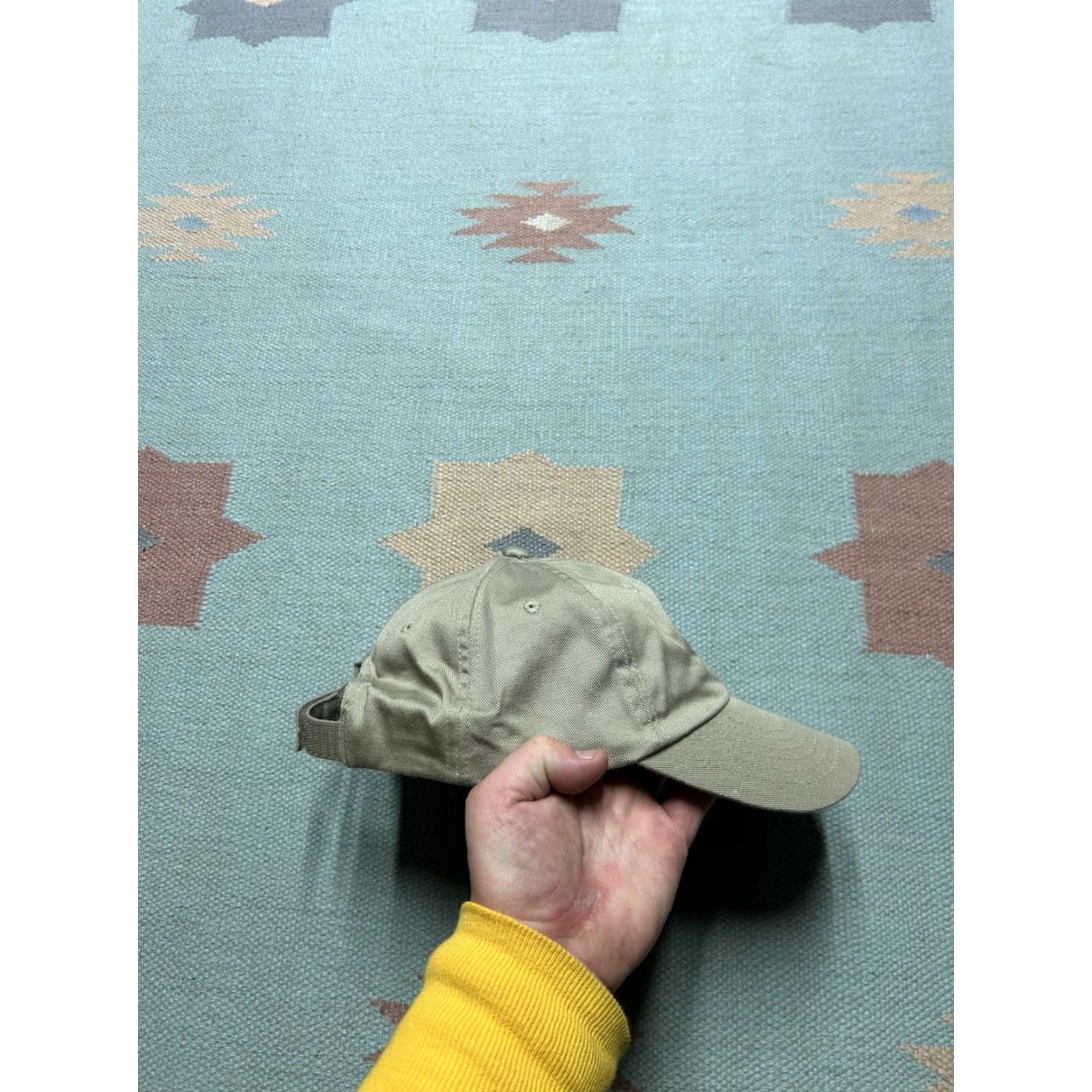 Vintage VINTAGE strapback hat cap Idaho river nature embroidered beige tan adjustable Size ONE SIZE - 8 Thumbnail