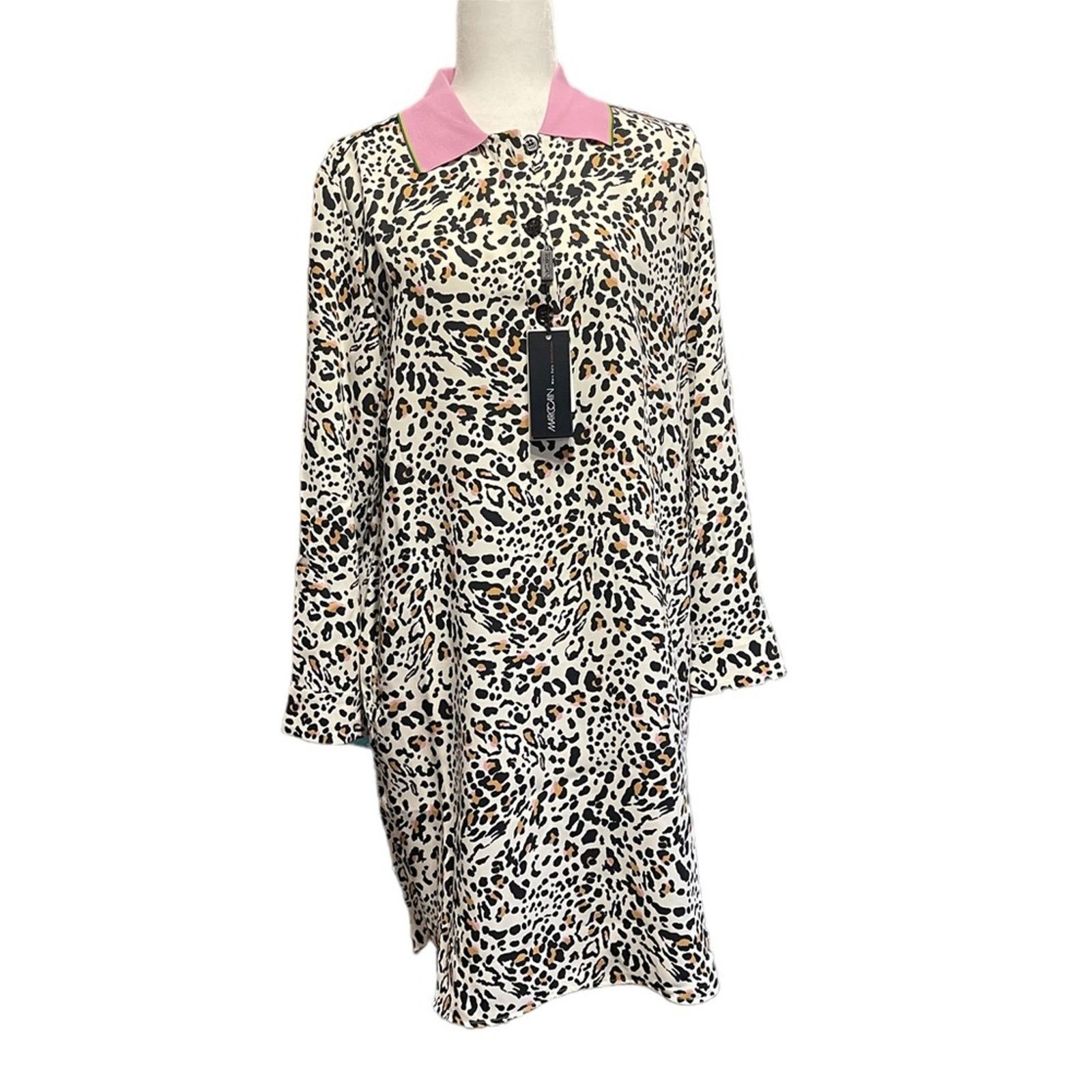 image of Marc Cain Animal Print Dress Leopard NWT N4 Us 10 Msrp $410 in Brown, Women's (Size Large)