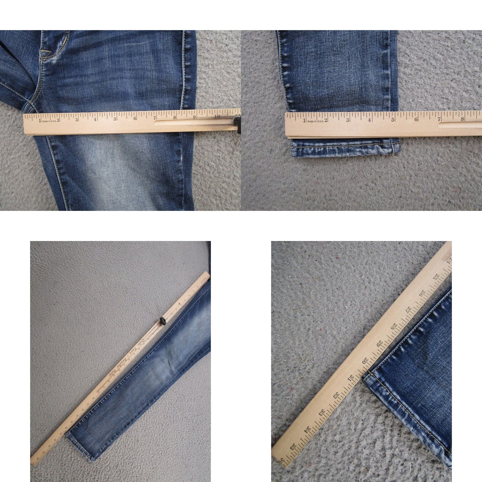 Vintage Maurices Blue Stretch Denim Skinny Jeans Mid Rise Womens XS Reg Dark Denim Jeans Skinny Stretch Maurices Womens XS Dark Blue Jeans Size 26" / US 2 / IT 38 - 8 Thumbnail