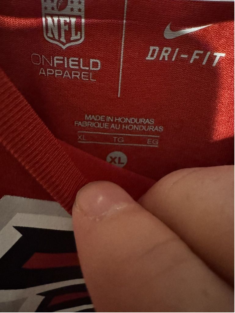 Nike Atlanta Falcons Nike Logo T-Shirt Men Sz XL Red Size US XL / EU 56 / 4 - 5 Thumbnail