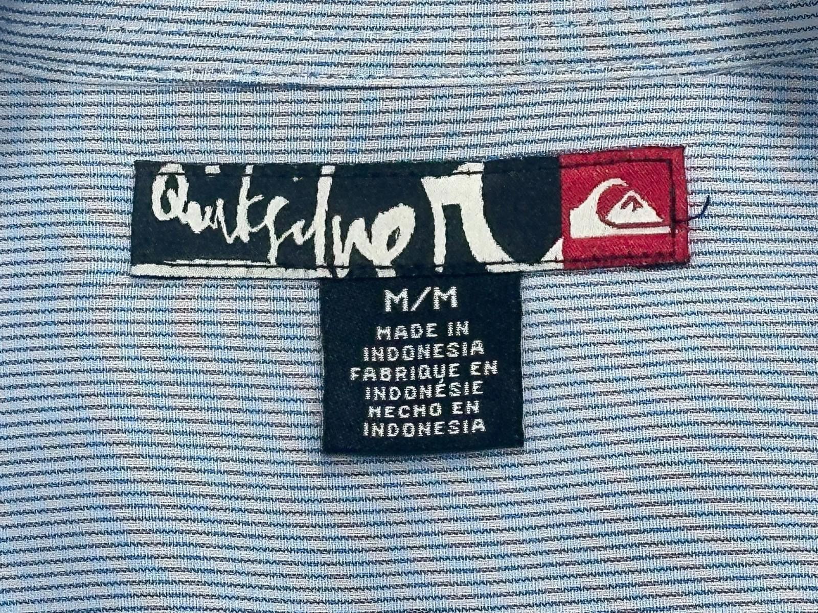 Quiksilver Quiksilver Striped Short Sleeve Button Up Shirt Blue Mens M Size US M / EU 48-50 / 2 - 5 Thumbnail