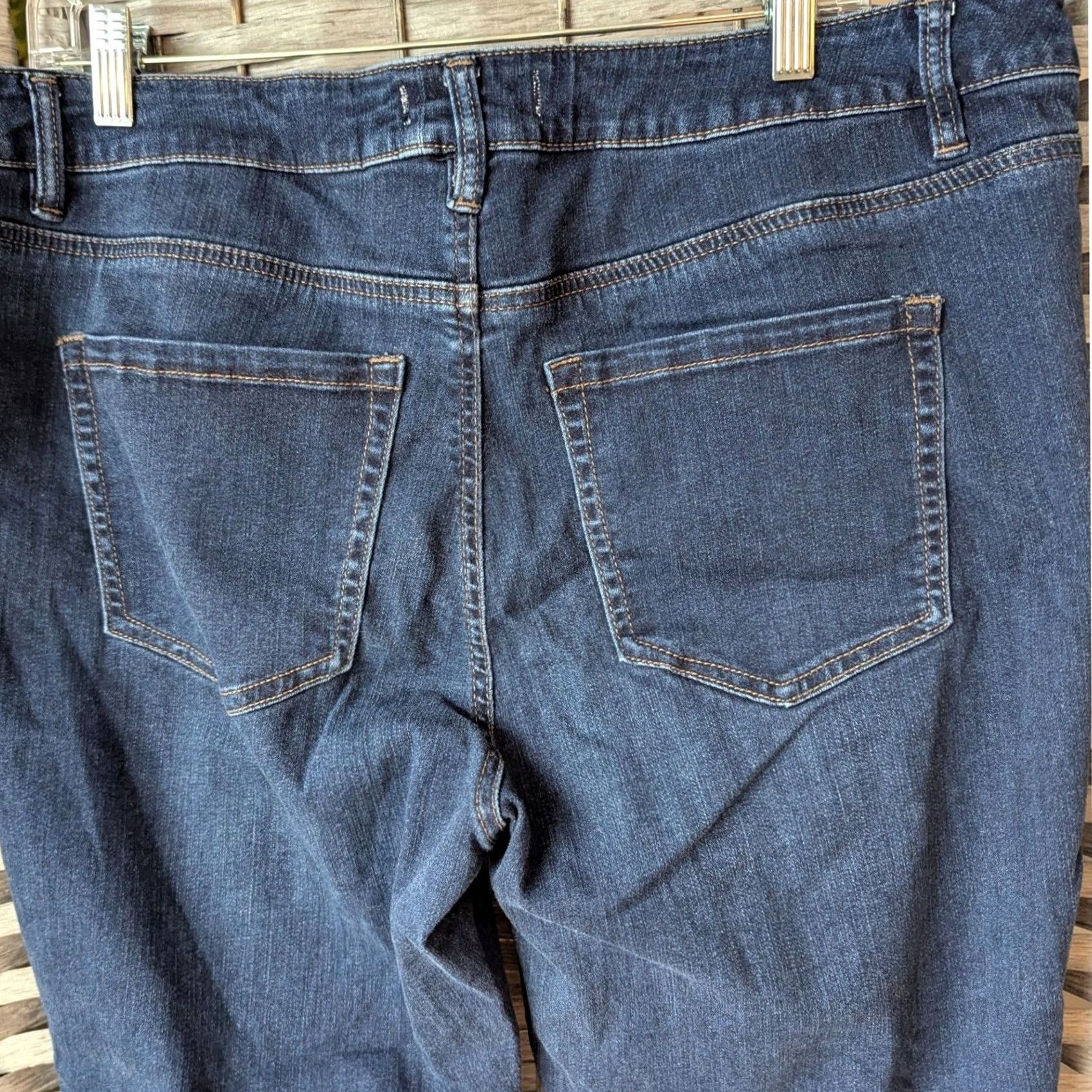 Vintage Lane Bryant Jeans Skinny Denim Dark Wash Mid Rise Super Stretch Womens 18W Jeans Size 40" / US 18 - 3 Thumbnail